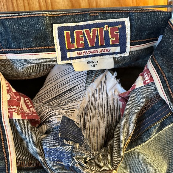LEVI'S 511 | Distressed Lived-In Vintage Wash Denim Jeans *Rare* - Picture 7 of 11